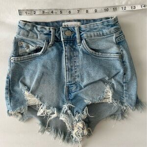 Zara Distressed Denim Shorts
